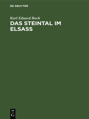 cover image of Das Steintal im Elsass